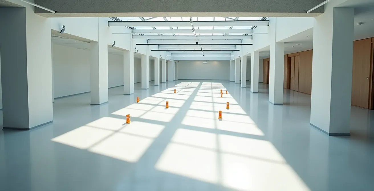 Vue aérienne d'un espace événementiel montrant l'emplacement optimal d'un photobooth